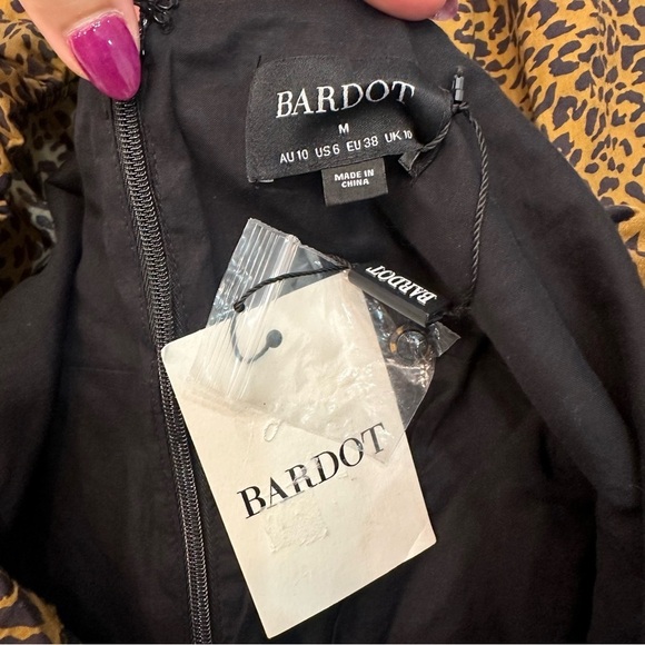 BARDOT Leopard Print Mini Dress size M - Picture 4 of 11